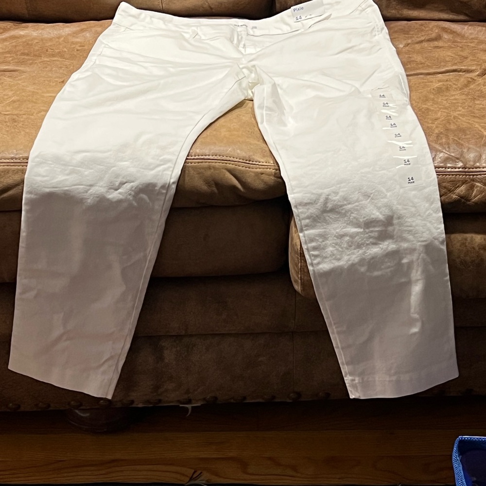 White pixie pants